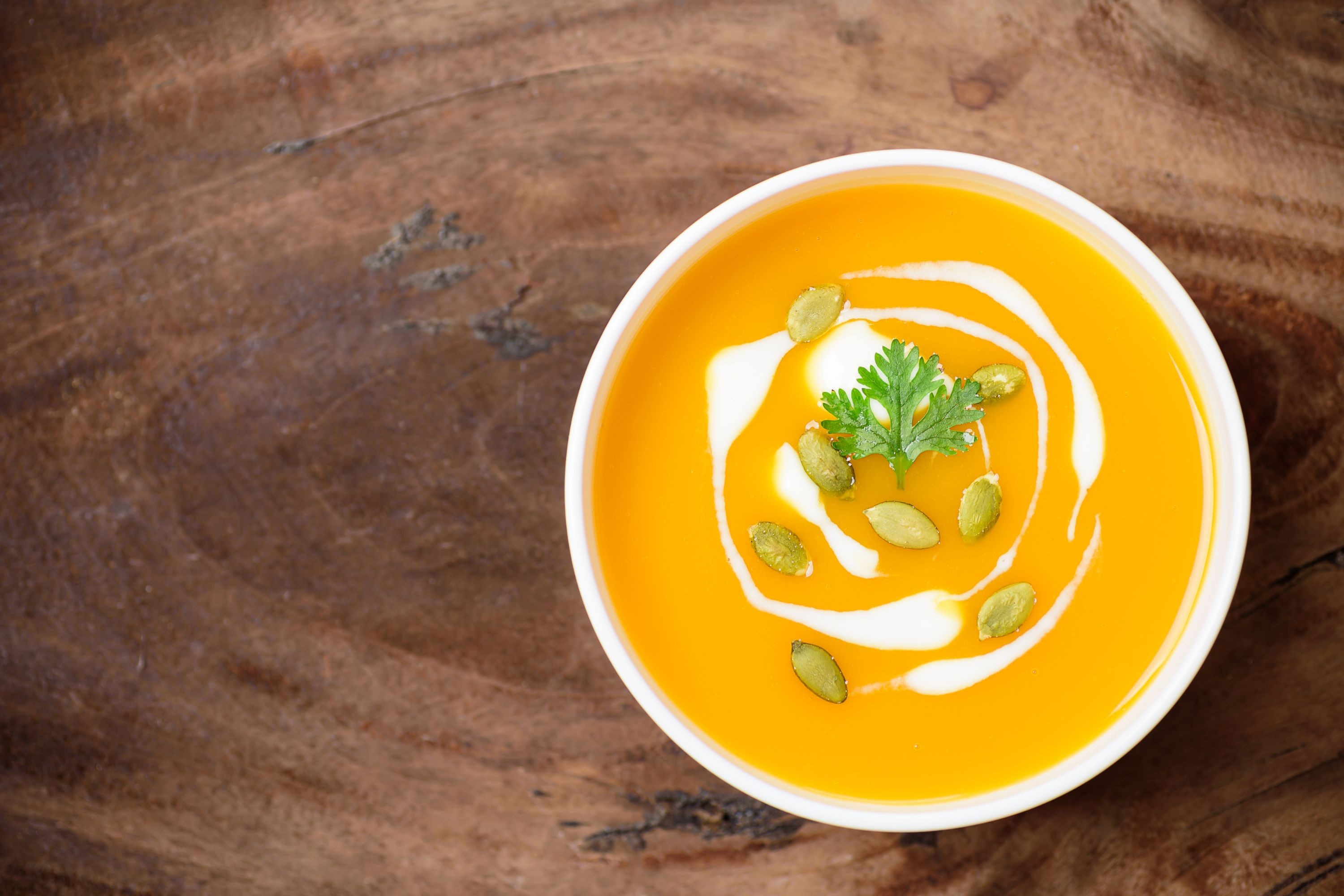 Butternut Squash soup w/slice of toast